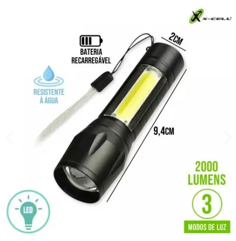 Mini Linterna Táctica Led 2000 Lumenes